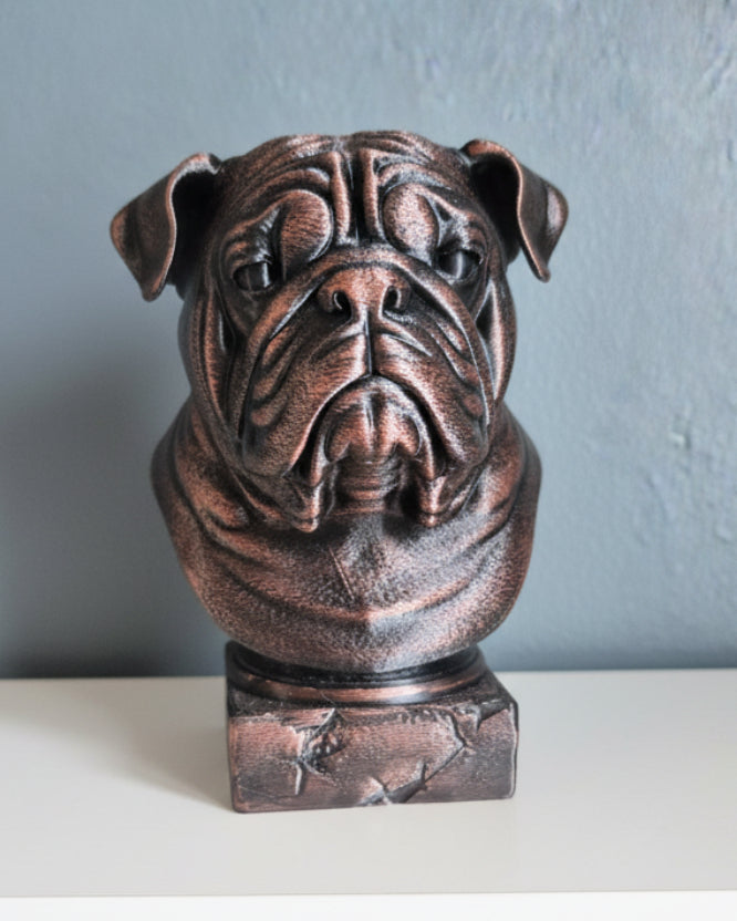 Engelsk bulldog byste