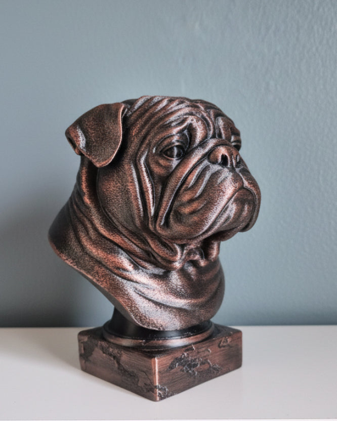 Engelsk bulldog byste