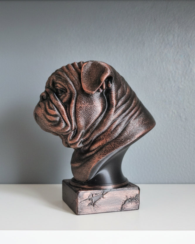 Engelsk bulldog byste