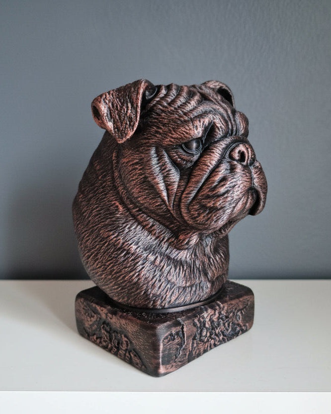 Old English Bulldog byste