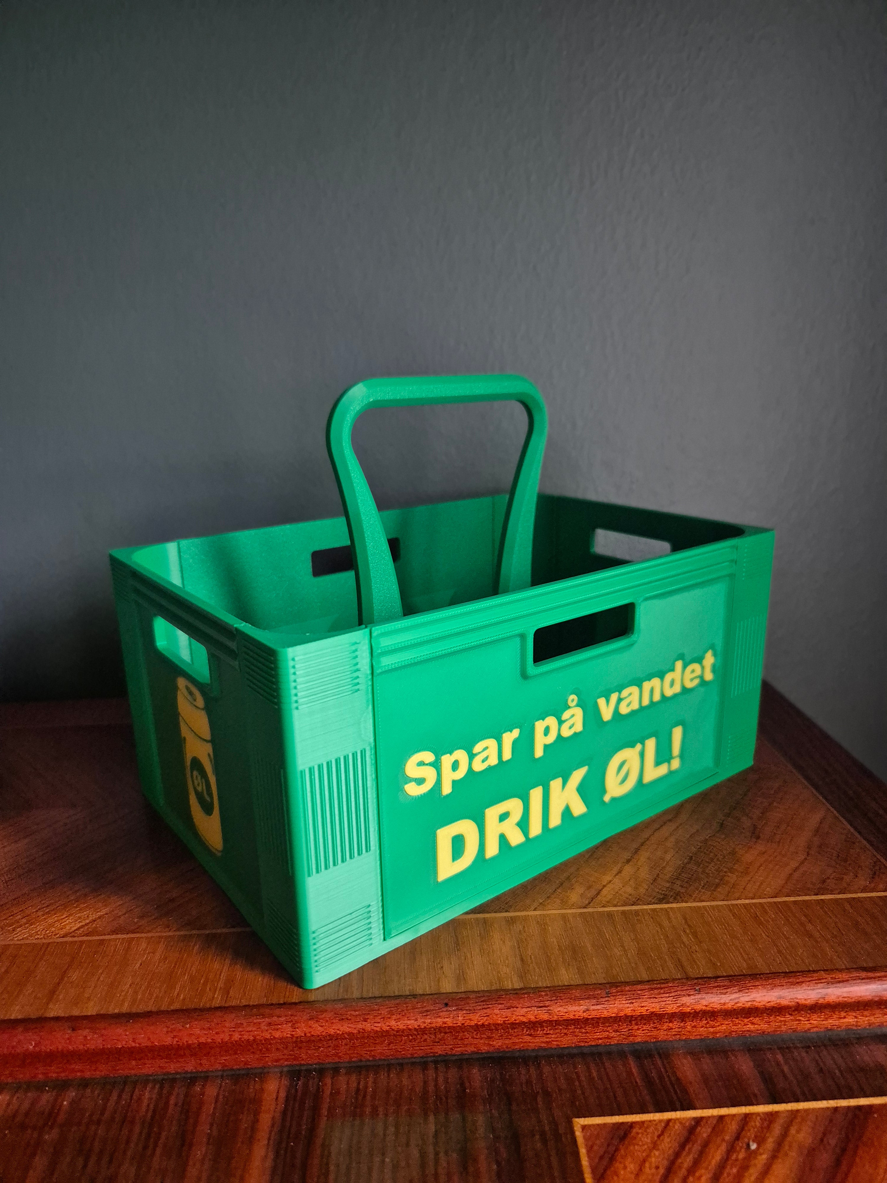 ØLKASSE / Spar på vandet DRIK ØL! - Kasse
