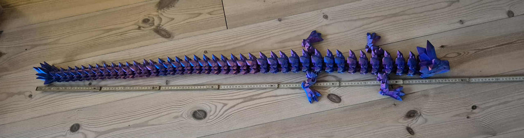 136 cm Crystal drage