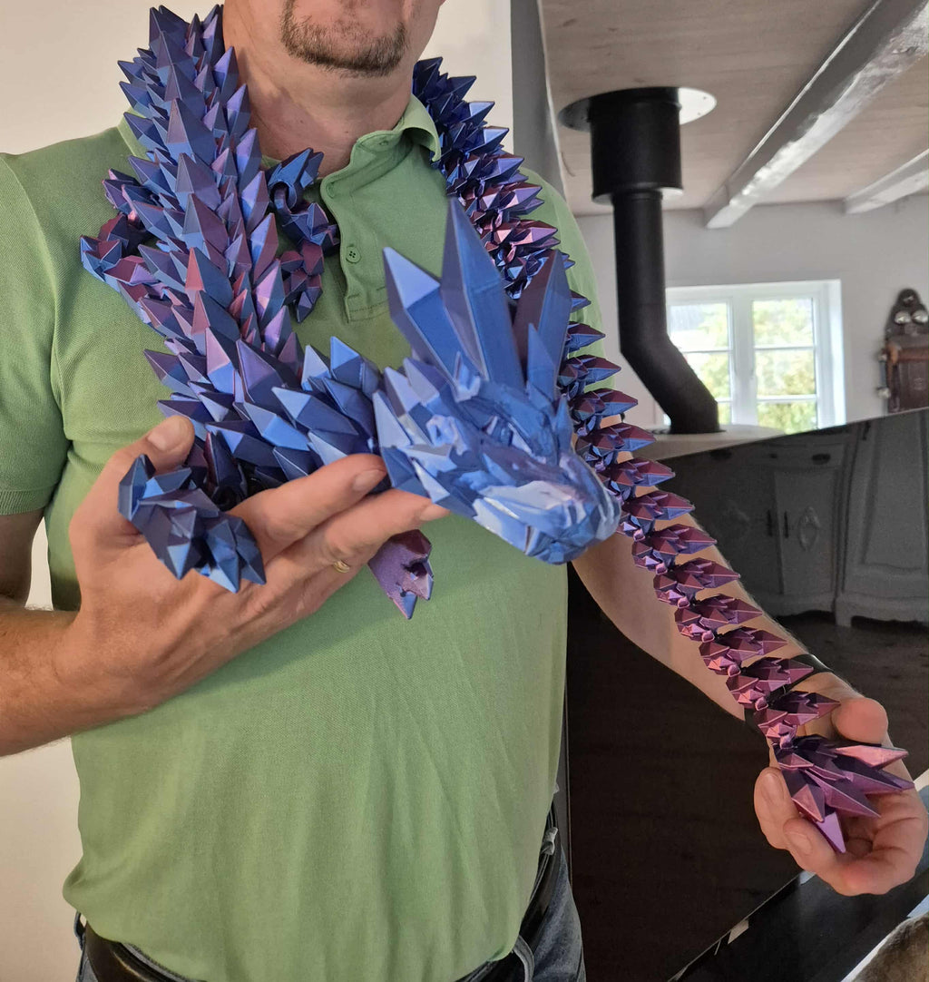 136 cm Crystal drage