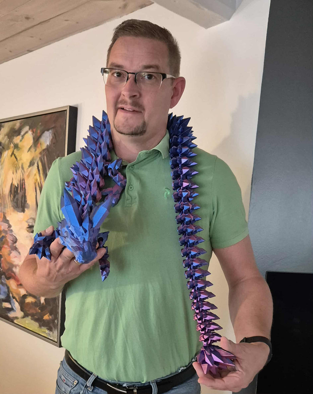 136 cm Crystal drage